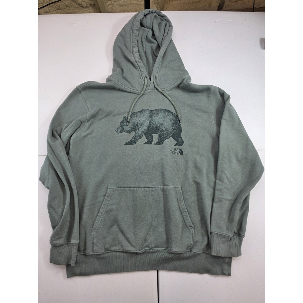 The North Face Bear On The Move Pullover Hoodie Green Men's Size Large